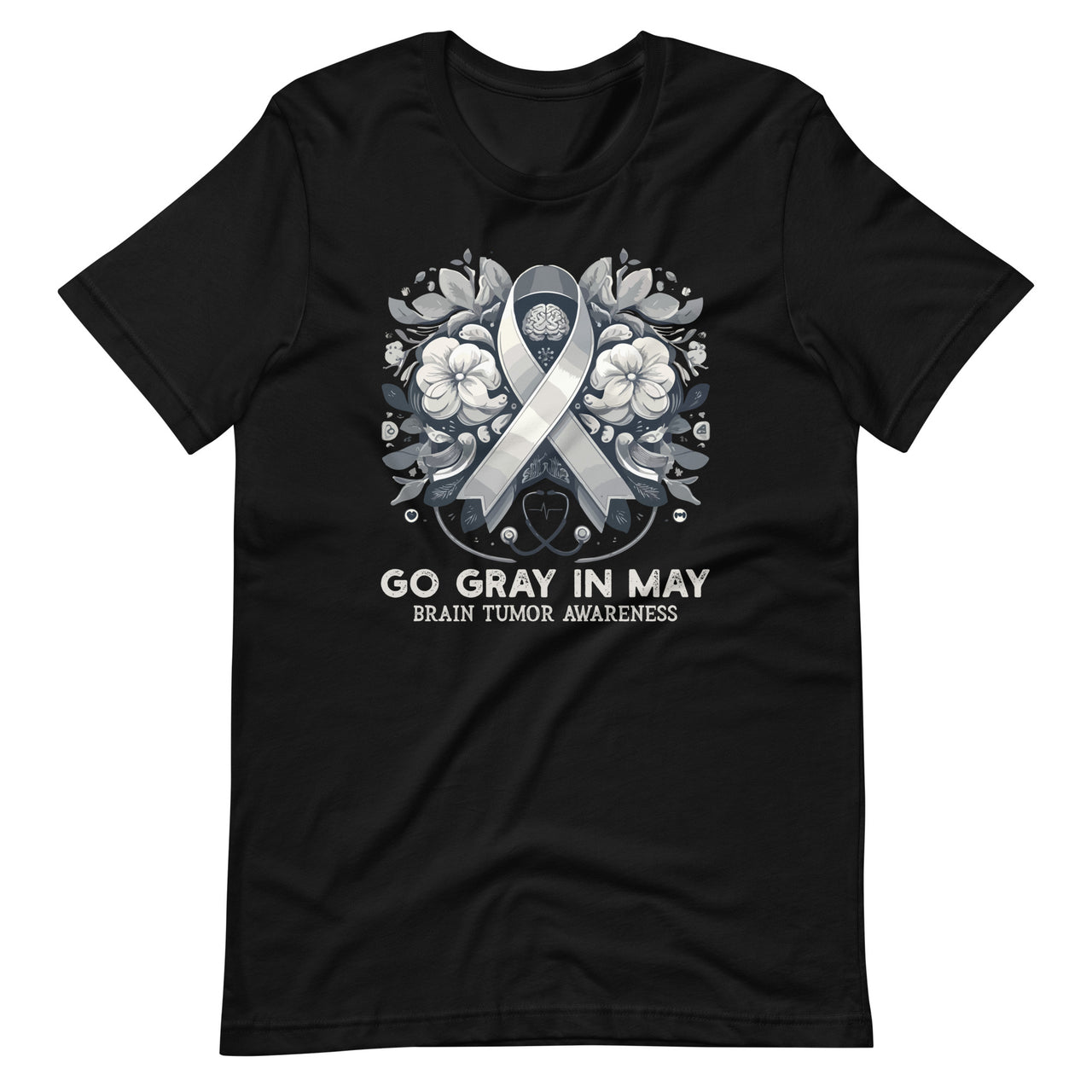 Go Gray In May Brain Tumor Cancer Awareness Day Grey Ribbon Unisex T-Shirt