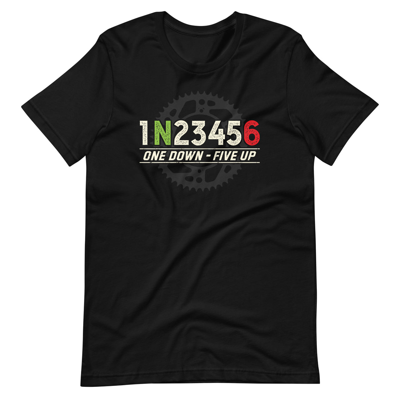 1n23456 Motorcycle Gear Shift Pattern for Biker Motorcyclist Unisex T-Shirt