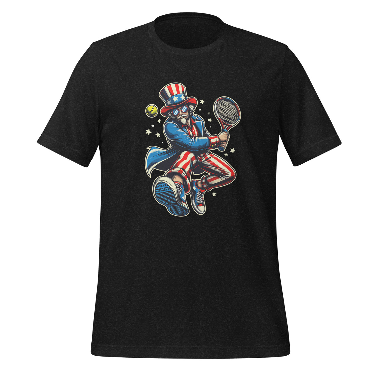 Patriotic Uncle Sam Tennis Player Sports 4th of July Unisex T-Shirt